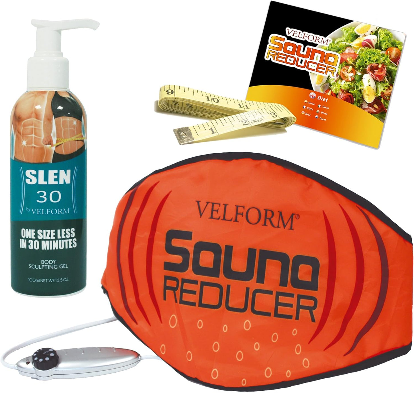 Velform Sauna Reducer + Gel Reductor Slen 30 – faja térmica para moldear tu silueta, abdominales superiores, zona media, inferiores, oblicuos, cintura y caderas