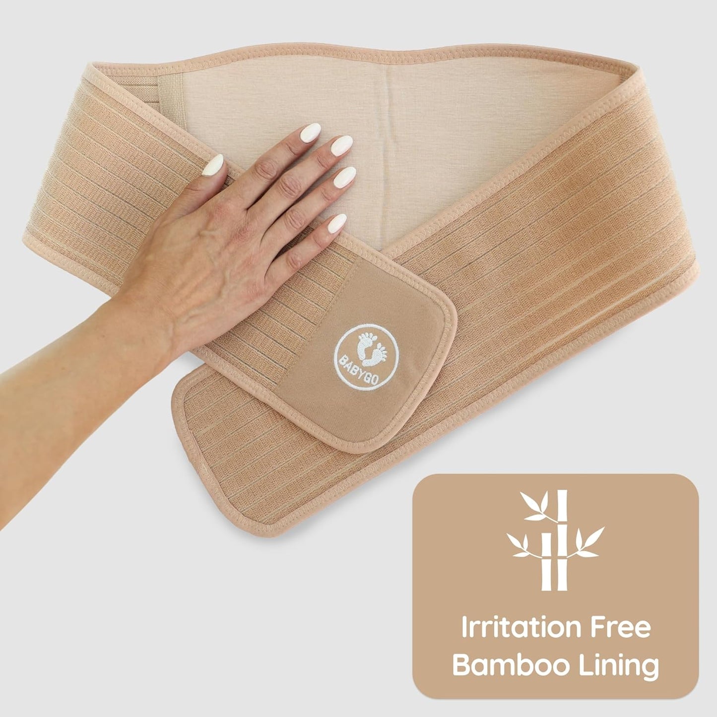 BABYGO® 2 en 1 – Faja de soporte para embarazo con cinturón pélvico | Para futuras mamás | Alivio del dolor de espalda y caderas | Incluye libro de 50 páginas