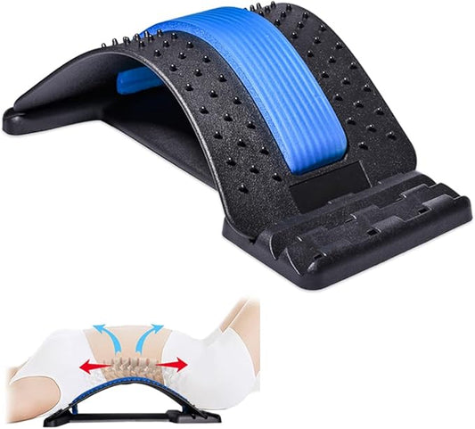 Elasticidad lumbar, dispositivo para aliviar el dolor de espalda baja, masajeador lumbar de varios niveles, alivio para hernias discales, ciática, escoliosis, soporte para estiramiento.