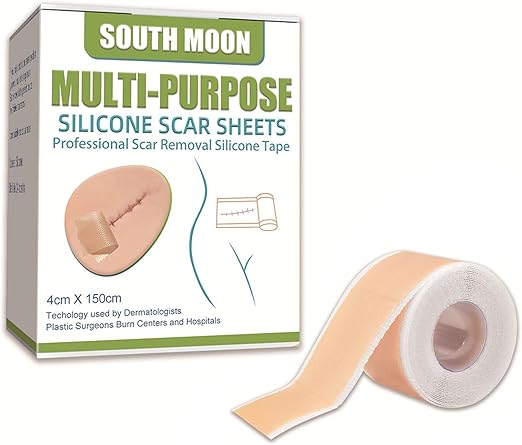 Cinta de silicona médica para cicatrices – 4×152 cm – cesárea, cirugía, quemaduras, queloides y acné